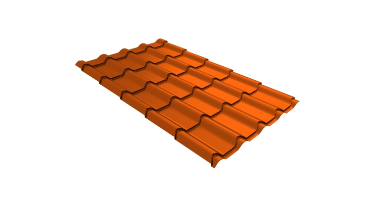 Профиль волновой камея 0,45 PE RAL 2004 оранжевый